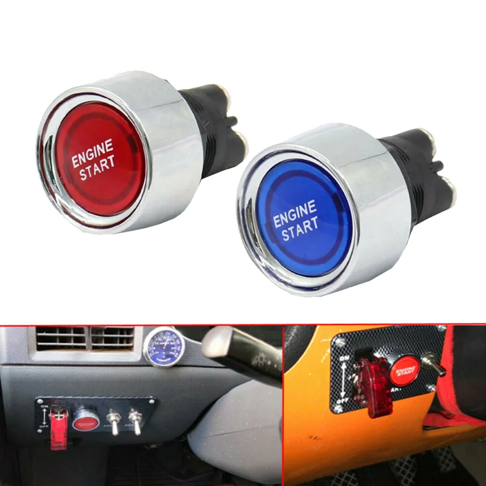 Автомобильный пусковой переключатель кнопка авто двигатель гоночный стартер металл+ пластиковые части прочный