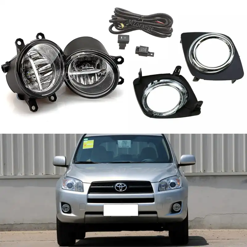 For Toyota RAV4 RAV 4 2009 2011 LED COB Angel Eyes DRL Yellow Signal