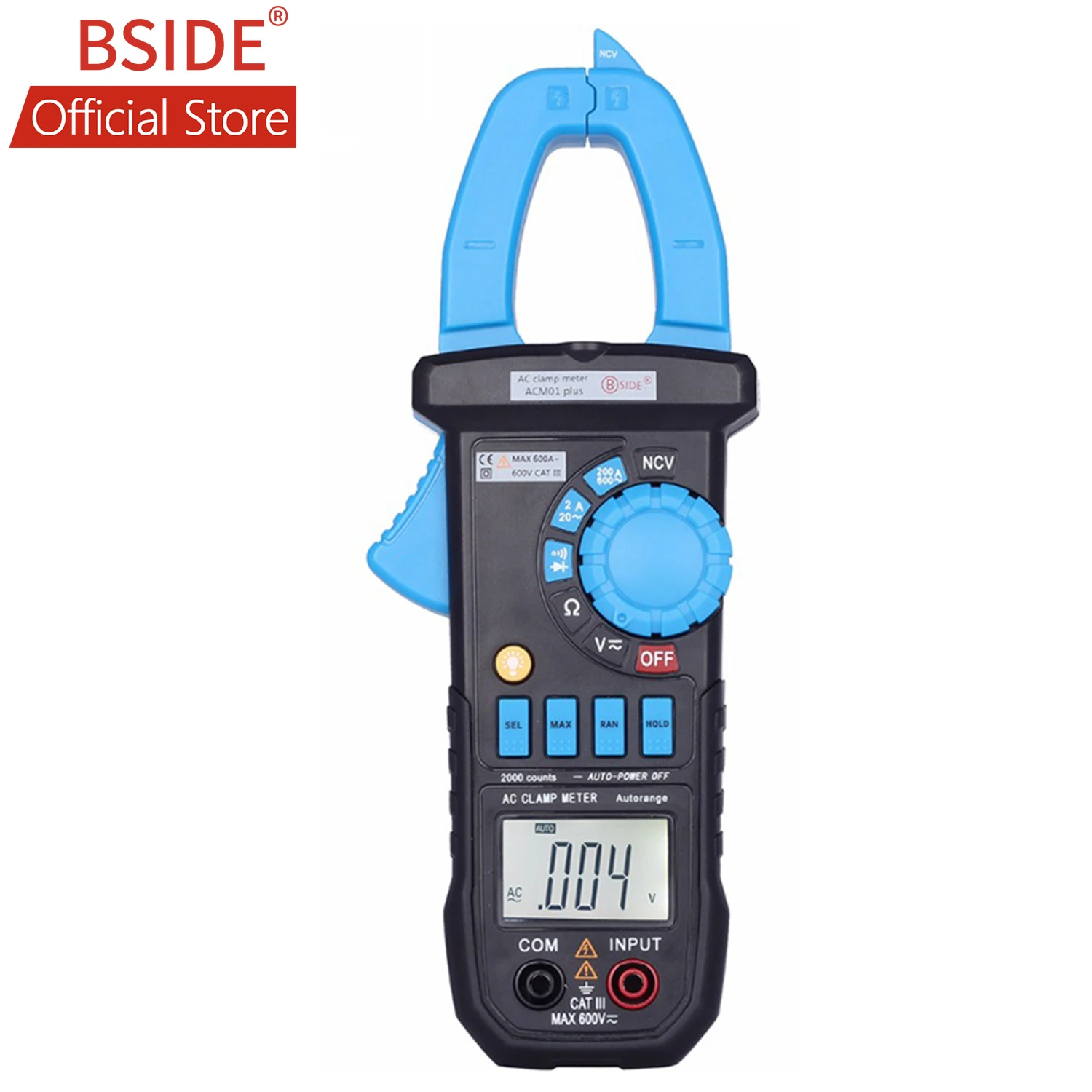 BSIDE 600A цифровой измеритель переменного тока ACM01 PLUS мультиметр индукционный сигнал напряжения