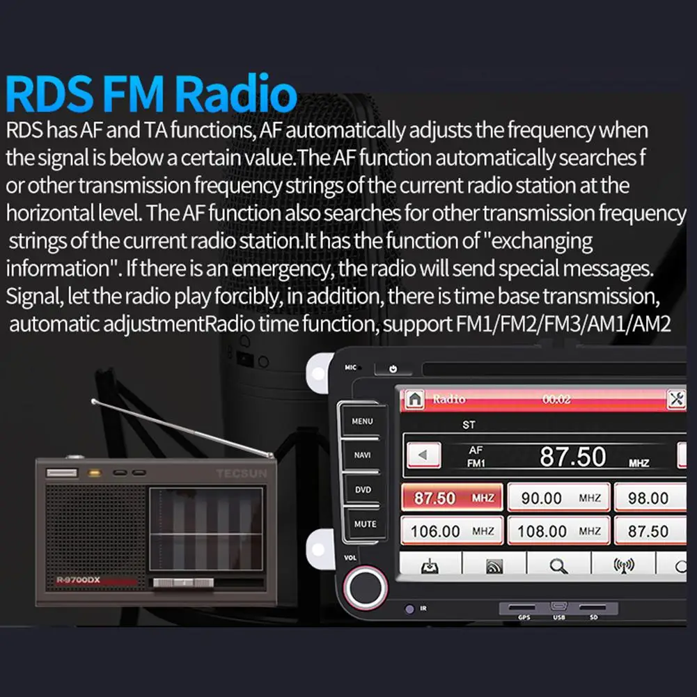 Sale Adeeing 7Inches 2DIN Car Radio Capacitive Display GPS Car Bluetooth DVD Player MP3 Navigation Integrated Host Camera Optional 29