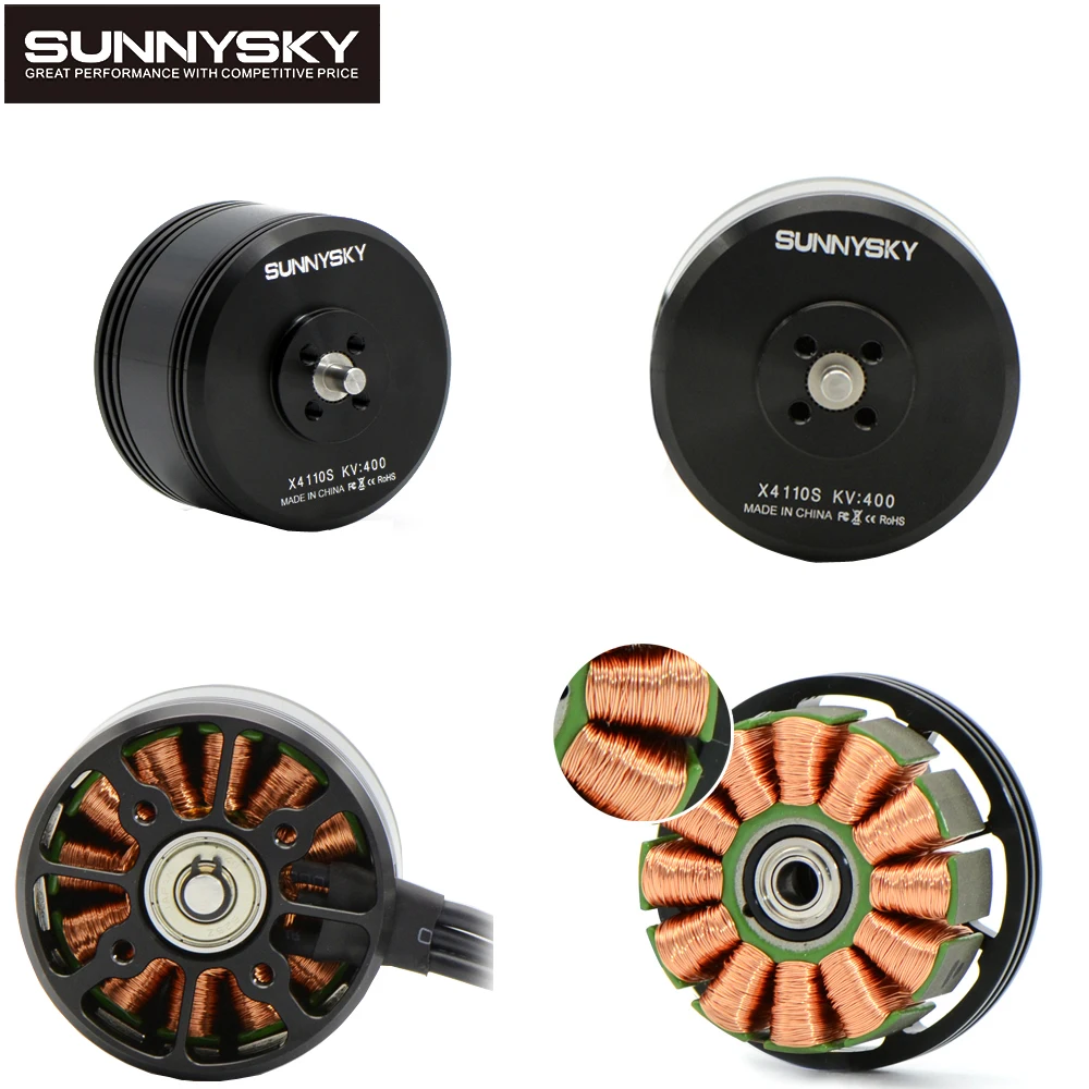 4 шт./лот Sunnysky X4110S 340KV 400KV бесщеточный двигатель для мультикоптера квадрокоптера RC самолет(новое видение