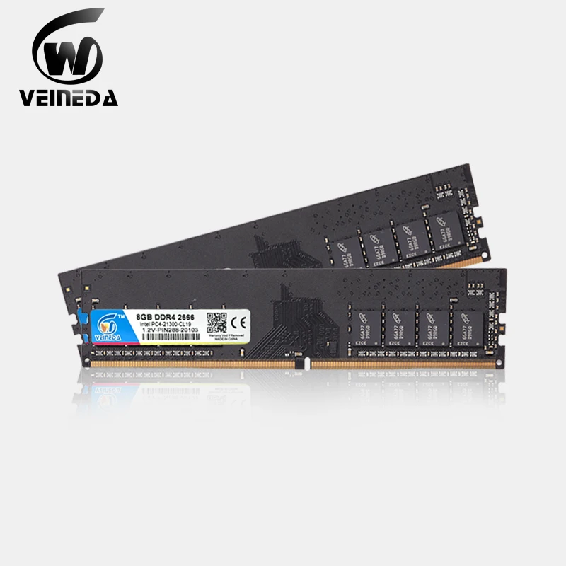 VEINEDA ddr4 8 gb PC компьютер RAM 4GB GB 4G 8G память DDR 4 PC4 2133 2400 2666Mhz настольная DDR4 материнская