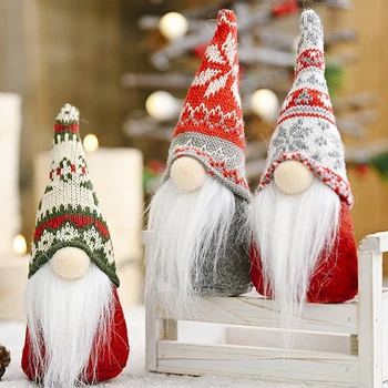 

1pc Christmas New Year 2021 Faceless Doll Merry Decorations Home Cristmas Ornament