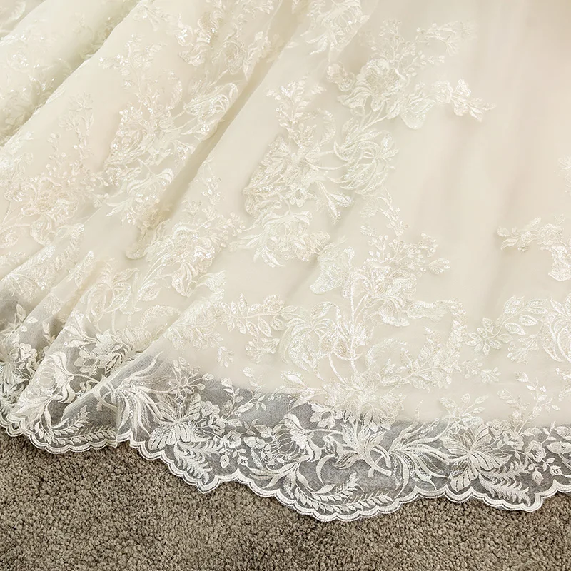SL6816 Customized wedding dress ball gown 2020 bride elegant long dress women appliques for ties lace princess cut 6