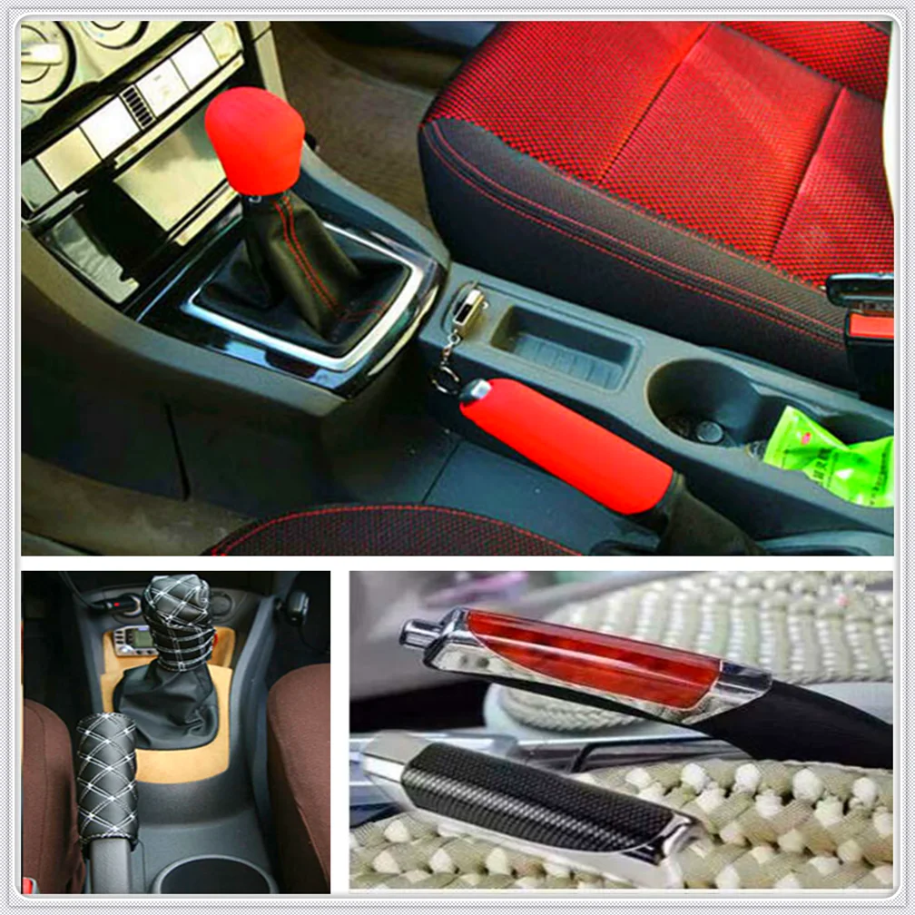 Car suv rubber Gear Shift Knob Handbrake Cover for Renault Latitude Laguna Frendzy DeZir Safrane ZE Megane Kadjar R-Space | Автомобили и