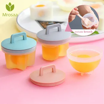 

4Pcs/set Plastic Cute Egg Poacher Poaching Pods Egg Mold Cooker Boiler Kitchen Cooking Tools Pancake Maker with Lid Brush