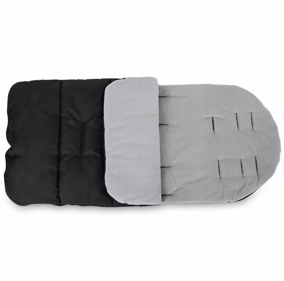 Универсальный теплый для детской коляски муфта для ног Багги коляска чехол для ног ветрозащитный - Цвет: Серый