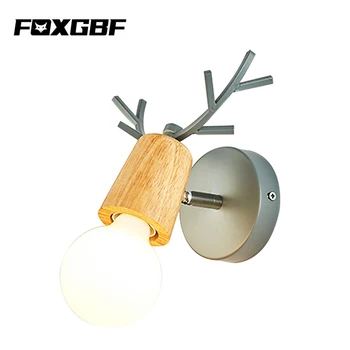 

FOXGBF LED Wall Lamp Modern Living Room Bedroom Bedside LED Sconce Creative Circle Antler Plum Blossom Aisle Corridor Wall Light