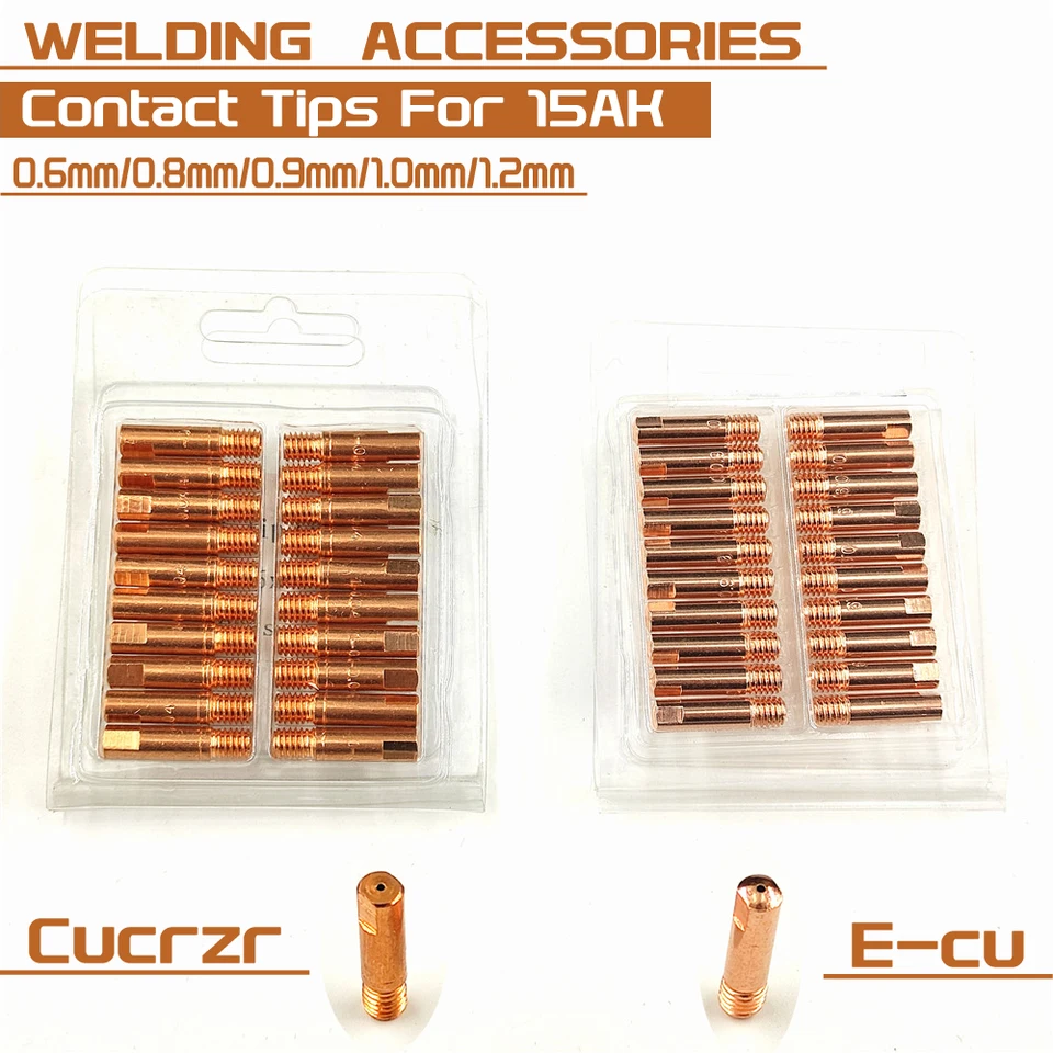 LANTRO JS 20Pcs Contact Tips, Welding Torch Consumables 0.8/1