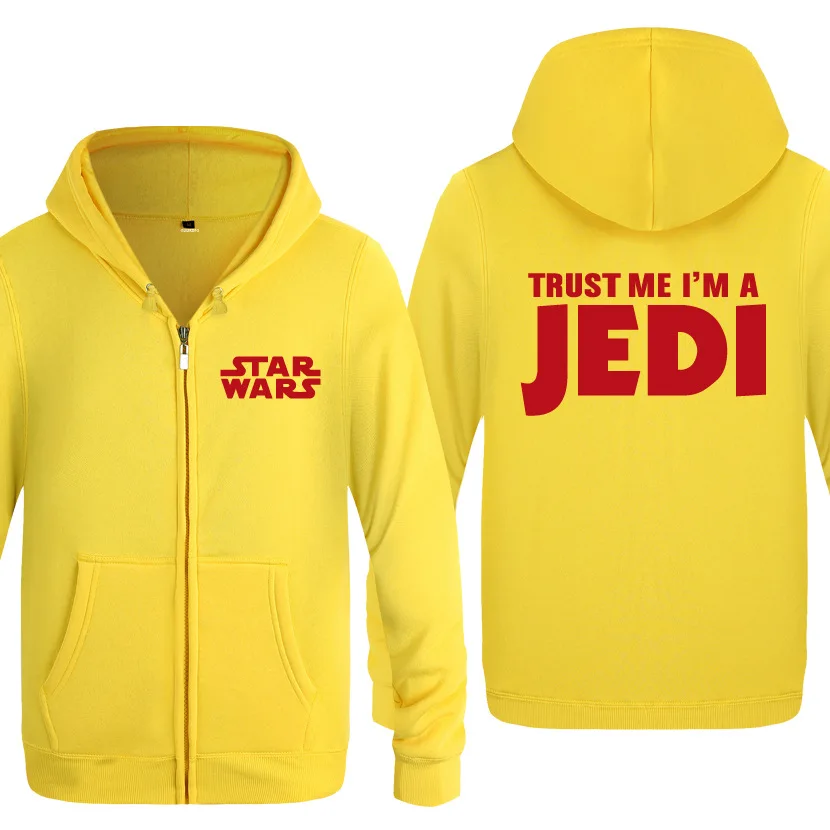 Мужские толстовки с капюшоном на молнии, Звездные войны, TRUST ME, I AM A JEDI, мужская толстовка с капюшоном, флисовая мужская куртка с длинным рукавом, толстовка, спортивный костюм, пальто большого размера - Цвет: 11