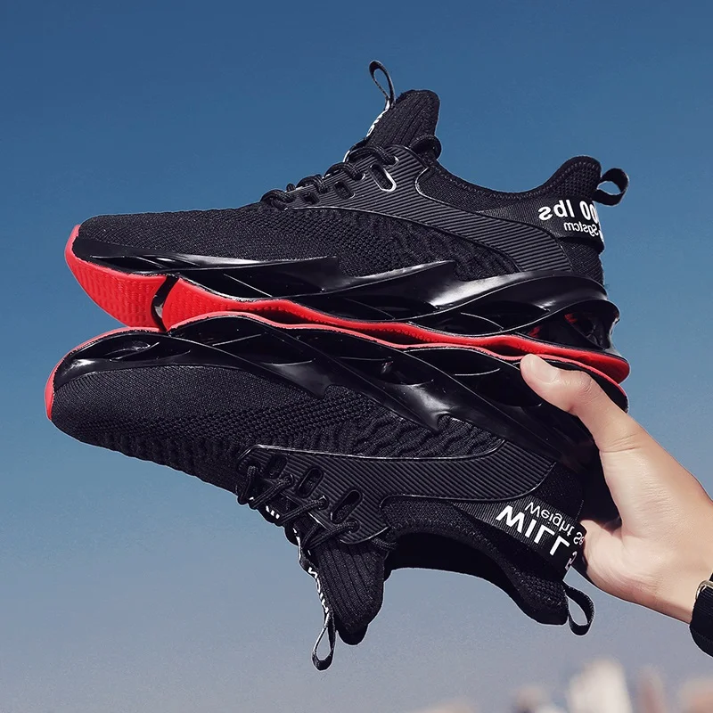 Cena Nowe ostrze buty do biegania dla mężczyzn oddychające siatkowe trampki przeciwpoślizgowe tłumienie podeszwa sportowe buty sportowe trening Run Zapatills