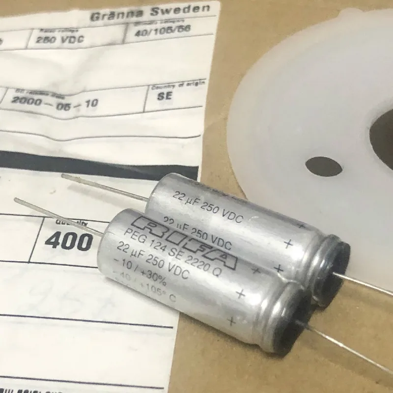 Комплект из 2 предметов новинка RIFA PEG124 250V22UF 13x36 мм Hi Fi аудио Аксиальный