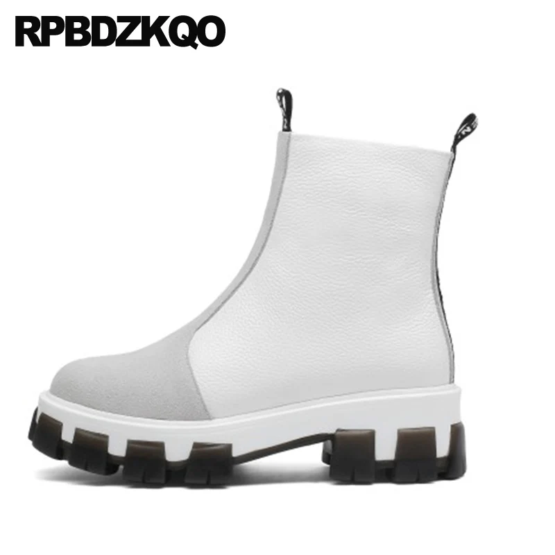 vintage white ankle boots