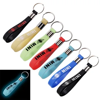 

1 Pieces Excellent Bright Silicone Emblem Badge Car Keychain Key Chain for Mini Coopers Countryman Clubman F54 F56 F55 F60 R60