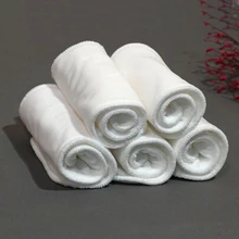 Couches pour bébé 6 couches réutilisables, 2 pièces, Inserts en tissu pour nouveau né, coton écologique, lavables, produits de soins pour bébé, doublures élastiques
