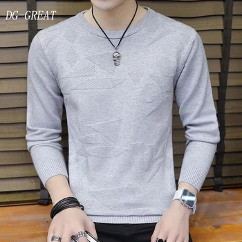 

New Arrival 2019 Autumn Casual Men's Sweater Fashion Popular Men's Round-neck Sweater Ordinary Pullovers Long Sleeves Sweater