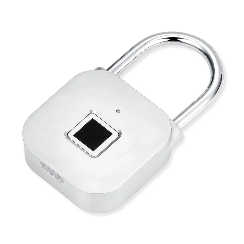 

USB Rechargeable Fingerprint Lock Smart Padlock Anti-Theft Security Keyless for University Gym Locker Luggage Drawer Cupboard