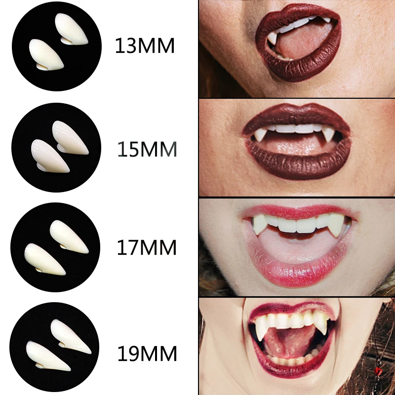 1pair Cosplay Tooth Dentures Props DIY Resin Halloween Costume Vampire Teeth Fangs Kids Adult Horror Party Decorations | Дом и сад