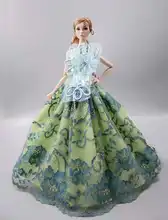 Cosplay – robe de mariée en dentelle pour poupée Barbie, tenue de princesse, épaules dénudées, motifs floraux, 1:6, 1/6, accessoires pour poupées BJD
