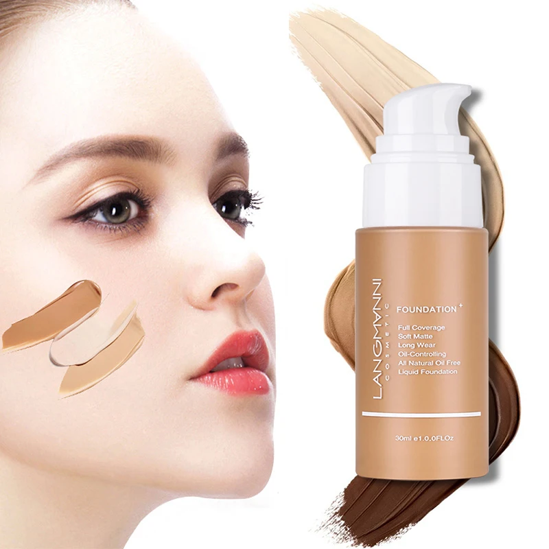 30ML Waterproof Foundation Base Makeup Professional Face Matte Liquid Concealer Cream Oil-control Base BB Cream Natural Cosmetic