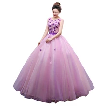 Недорогие платья без рукавов с розовыми цветами Vestidos De 15 Anos, бальные платья 16, вечерние платья