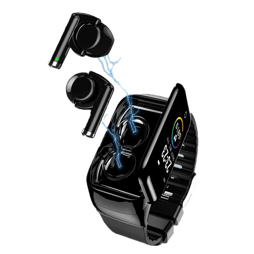 

M7 Smart Watch Men With Bluetooth Earphones 2-in-1 Pressure Monitor Heart Rate Blood Smartwatch for IOS Android Phones