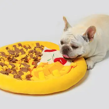 

Multi-Use Dog Snuffle Mat Pet Feeding Pad Puzzle Training Squeaky Blanket Toy