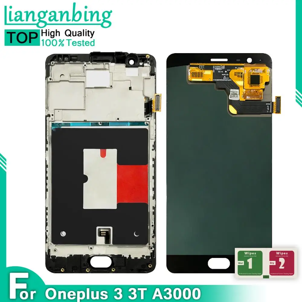 AMOLED 5 ''дисплей для OnePlus 3 3T ЖК дисплей + сенсорный экран дигитайзер oneplus3 A3010 A3000 с