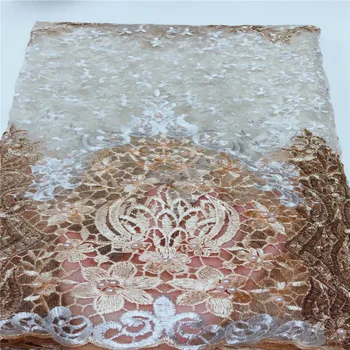 

2020 white gold Latest French Nigerian Laces Fabrics High Quality Tulle African Laces Fabric Wedding African French Tulle Lace