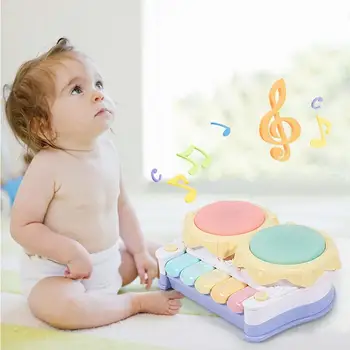 

Baby Electric Hand Beat Drums Children's Music Pat Drum Electronic Piano Baby Toys Dream Music Light Drums Smart Toys