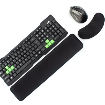 

BRILA Mouse&Keyboard Wrist Support Pad Bundle, Soft Memory Foam and Silky Lycra Fabric Wrist Rest for Computer mice and keyboard