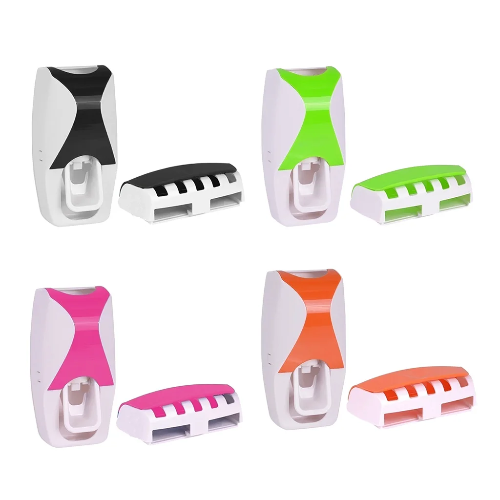 Automatic Toothpaste Dispenser Toothbrush Holder Set One-touch Economy | Дом и - Цена: US $1.30