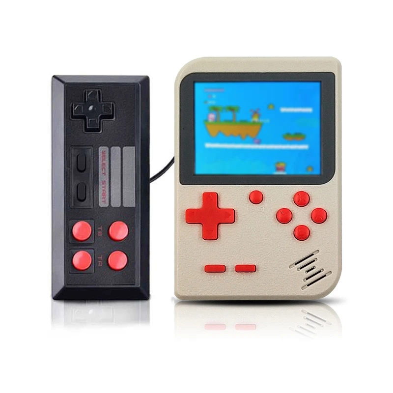 White Double Ретро игровая видео игровая консоль встроенные 500 классические игры 3 дюйма портативные игровые плееры портативные карманные Мини Аркадные игры консоль - Цвет: White Double