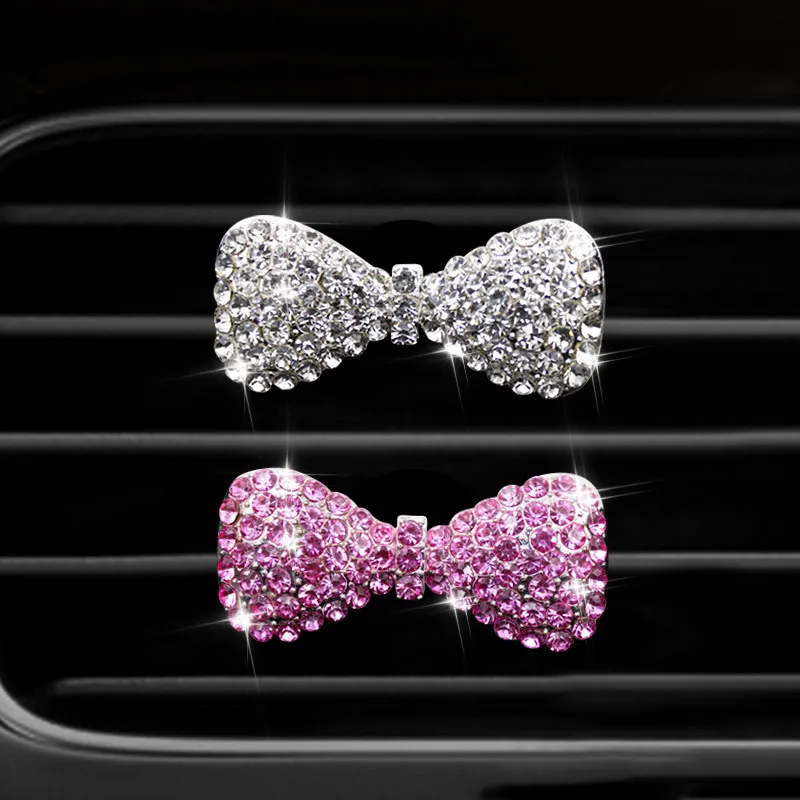 Color drill bowknot Style car air freshener perfume bottle diffuser in the auto Air conditioner outlet vent Perfume clip | Автомобили и