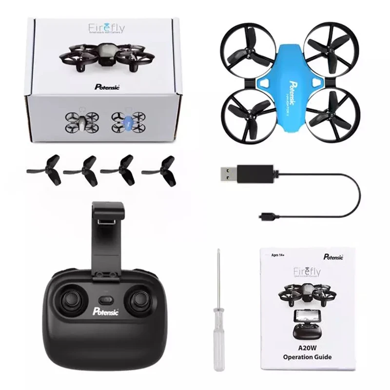 Potensic A20W 2.4G WiFi FPV Phone APP Control Mini Drone with Camera Remote Control Drones Aircraft Toy For Kids