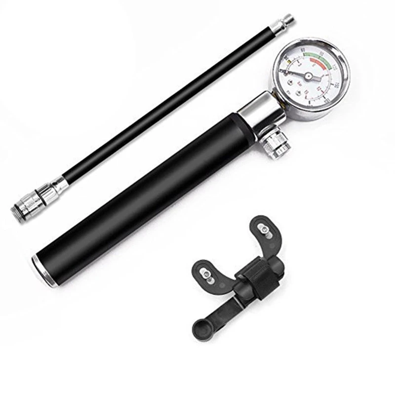 

Mini Ultralight Universal Bike Pump with Pressure Gauge Portable Bicycle Inflate Tire Ball Hand Pump