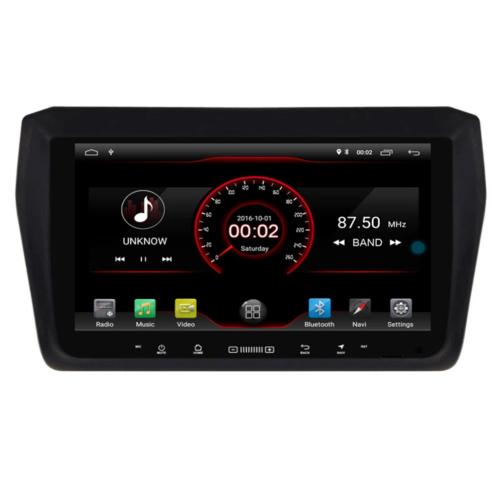 Discount 9 "2.5D Car DVD Multimedia player For Suzuki SWIFT 2017-2019 Android 9.0 Radio Tape Recorder Navigation GPS 1