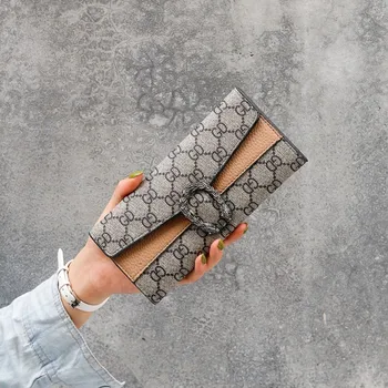 

2019 new wallet female long section Korean version retro wild foldable change wallet wallet wallet clutch bag