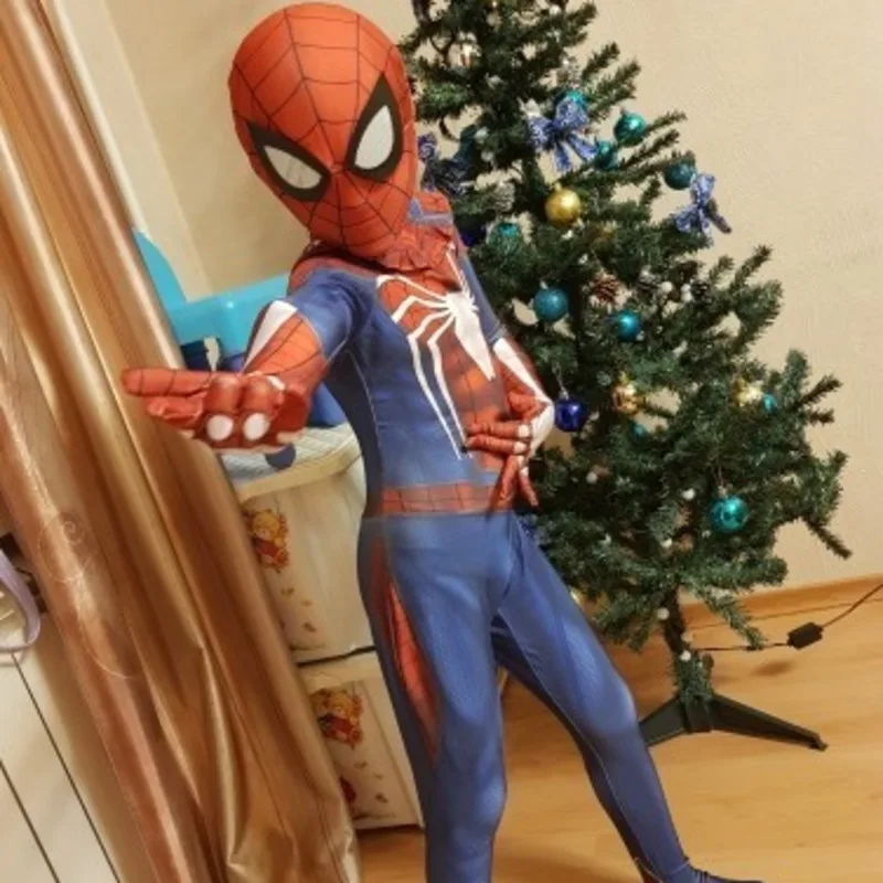 Костюм на Хэллоуин для детей Человек паук ps4 insomniac игровой костюм косплея