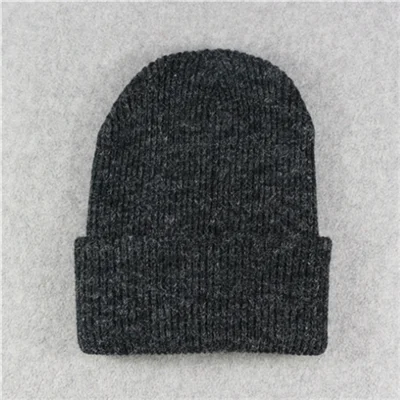 Black Simple rabbit fur hat hat female winter cold warm gravity waterfall hat knit hat - Цвет: Black