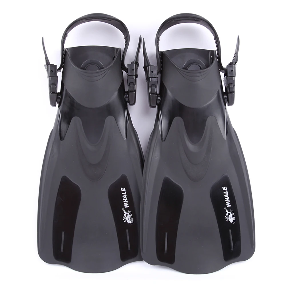 

WHALE Adult Swim Fins Short Scuba Snorkeling Shoes Swimming Fins Trek Foot Flipper Diving Flippers Diving Fins with Heel