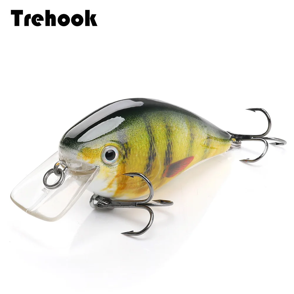 

TREHOOK 6cm 12g Crank Wobblers for Fish Floating Artificial Hard Bait Pike Crankbait Fishing Lures Tackle Topwater Lure Minnow
