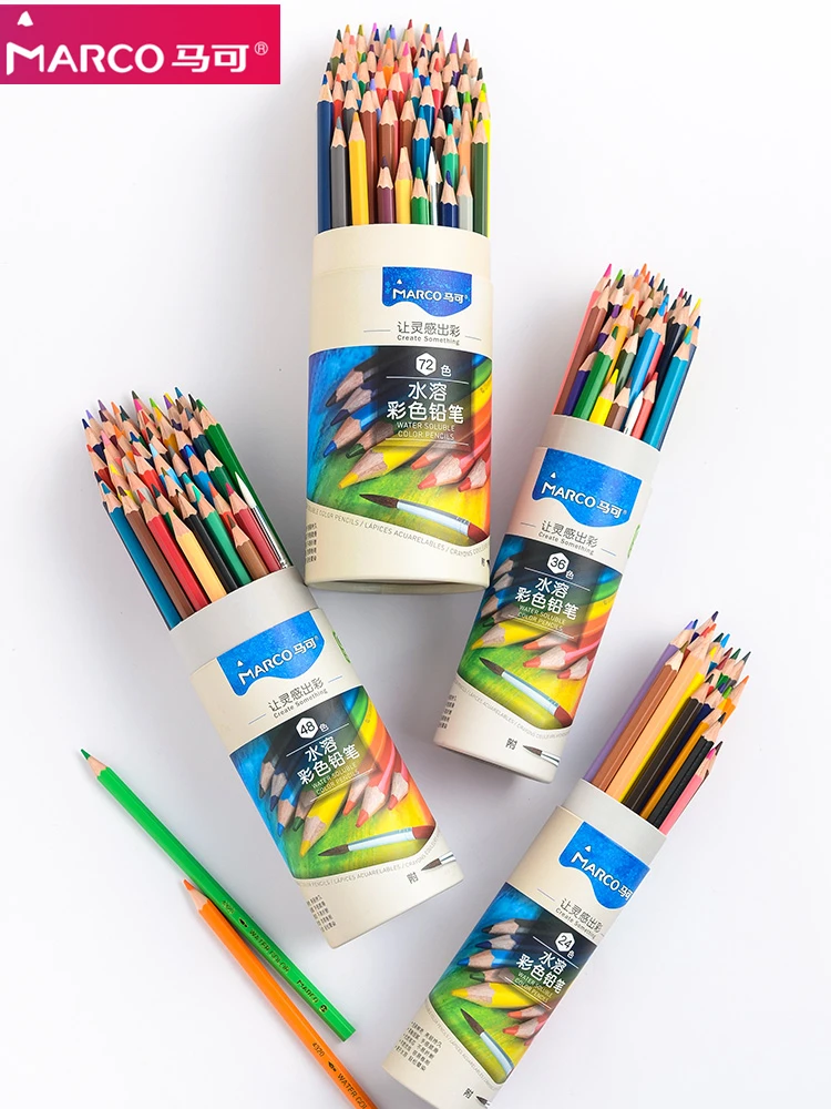 Marco 4300/4320 Oil / Water-Soluble 12/24/36/48/72 Polychromos Colored Pencils Set Professional Paint Beginner Children Graffiti |