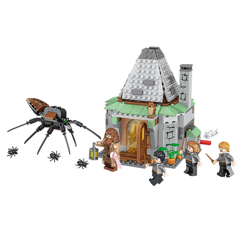 

461PCS Small Building Blocks Compatible with Legoinglys Harri Hagrid's Hut Potters Toys for children girls boys Gift DIY