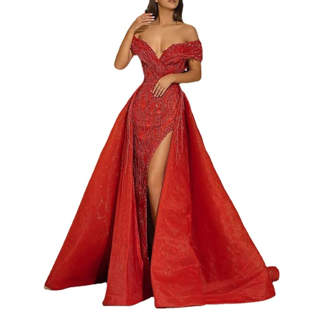 red gala dress