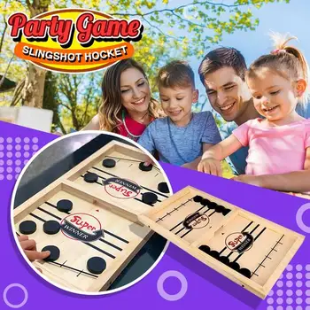 

Catapult Chess Bumper Chess Parent-child Interactive Sling Puck Table Game Desktop Board Battle Party 2 In 1 Ice Hockey Games