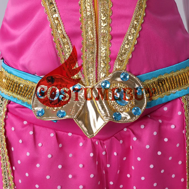 Costumebuy Жасмин костюм для косплея по мотивам кино Аладдин Хэллоуин косплей принцесса наряд танцевальный костюм необычный топ брюки на заказ
