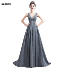 Suosikki без спинки кружево цветы элегантное вечернее платье длиной до пола вечерние платья