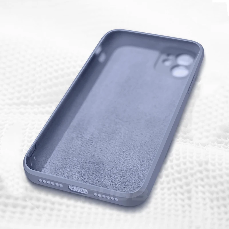 Luxury Square Frame Soft Liquid Silicone Case For iPhone 12 11 13 Pro Max Mini X Xr Xs SE 2 2020 6 6s 7 8 Plus Shockproof Cover