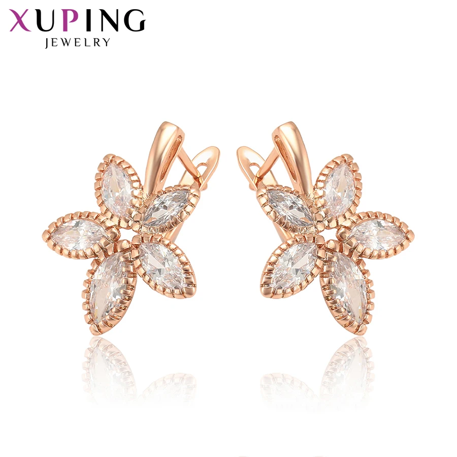 Xuping Jewelry Fashion Rose Gold Color Earrings for Women's Beautiful Gifts 80136 | Украшения и аксессуары
